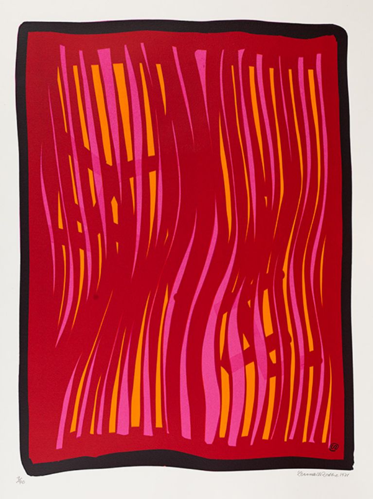 Serigrafi Draperi röd II, 1971
